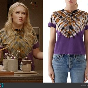 AGOLDE Tie Dye Baby Tee EUC/on Roxy Doyle